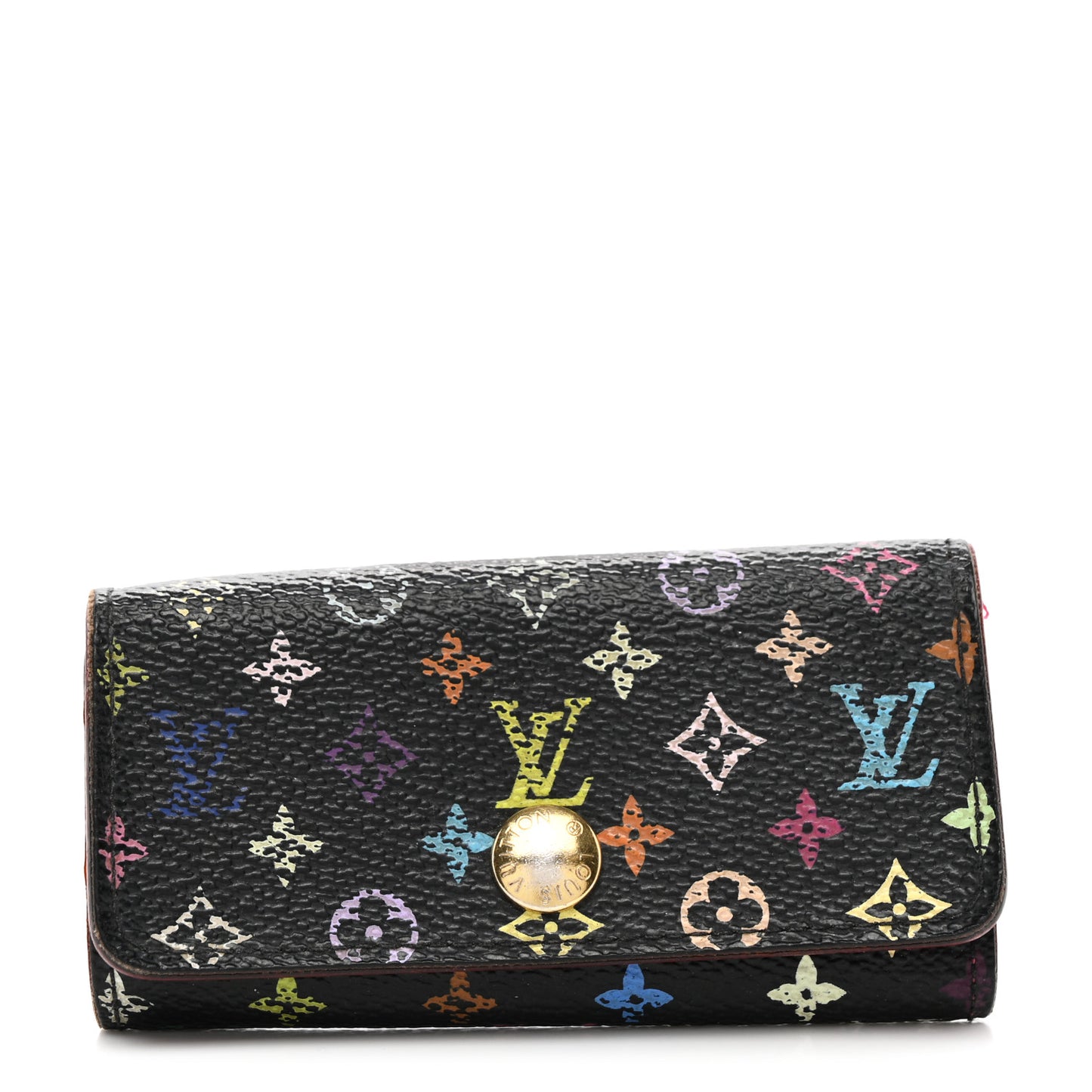 Monogram Multicolor Multicles 4 Key Holder Black Grenade