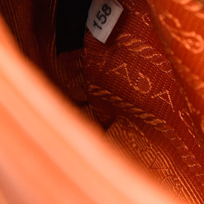 Prada Saffiano Lux Mini Top Handle Crossbody Bag Papaya 9 of 11