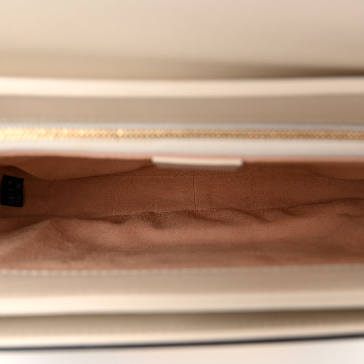 GG Supreme Monogram Horsebit 1955 Shoulder Bag Beige Mystic White