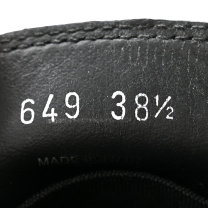 Prada Spazzolato Rois Metal Triangle Logo Monolith 55mm Loafers 38.5 Black 7 of 10