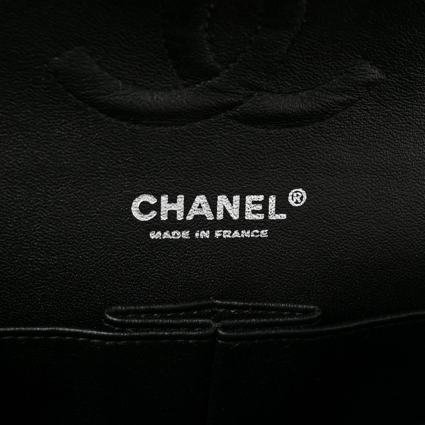 Patent Quilted Medium Double Flap Black