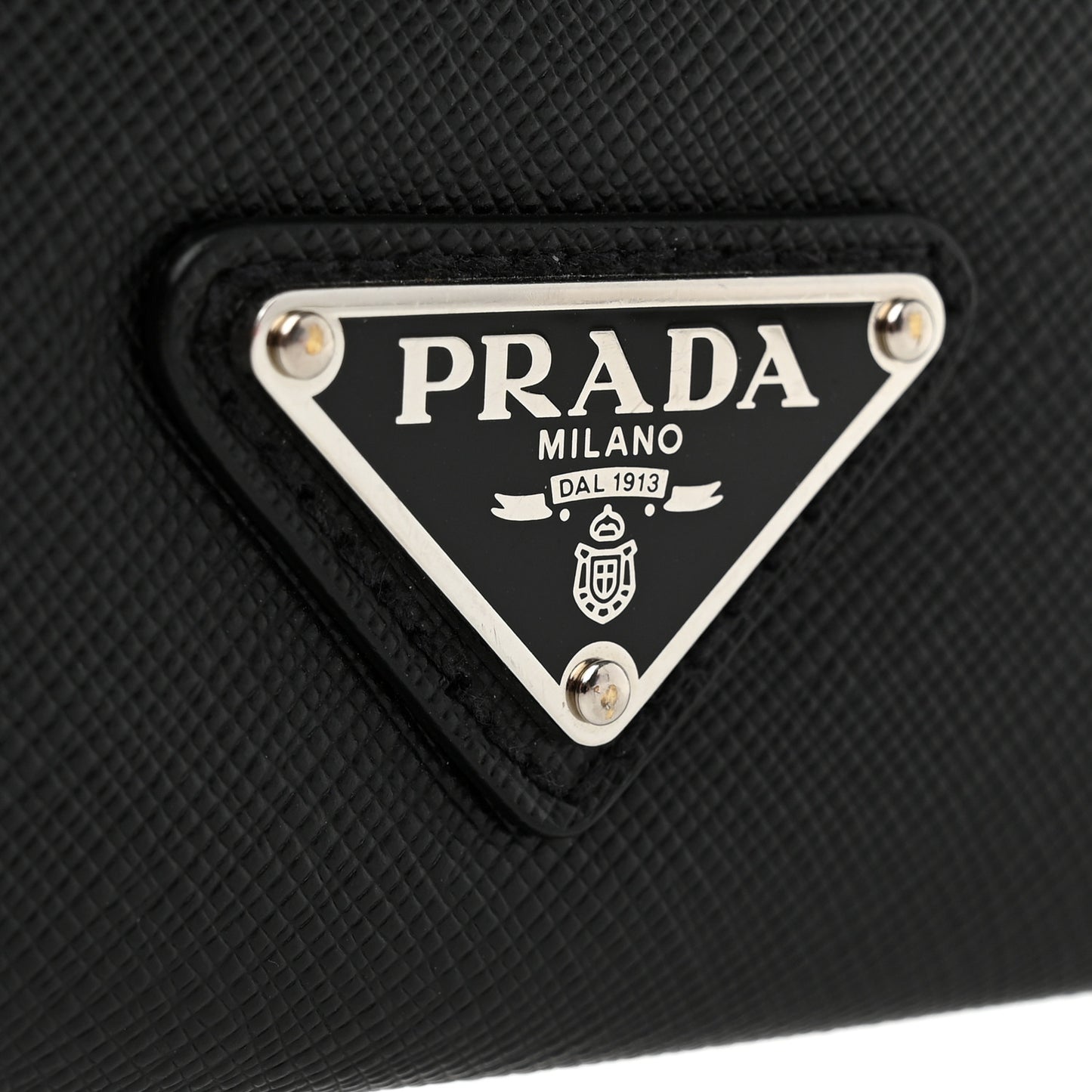 Saffiano Patch Portfolio Case Black