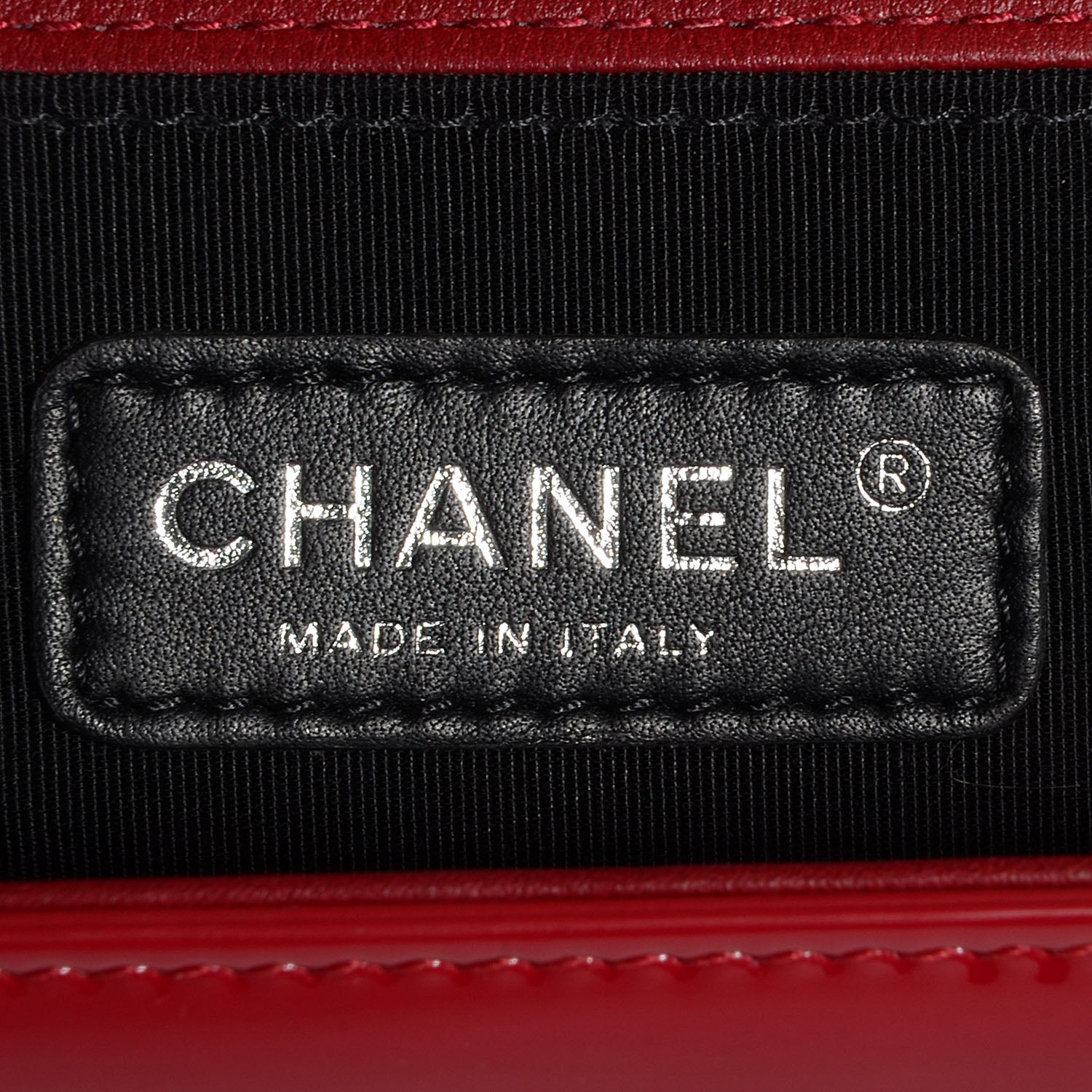 Chanel Patent Leather Medium Boy Flap Plexiglass Red 7 of 9