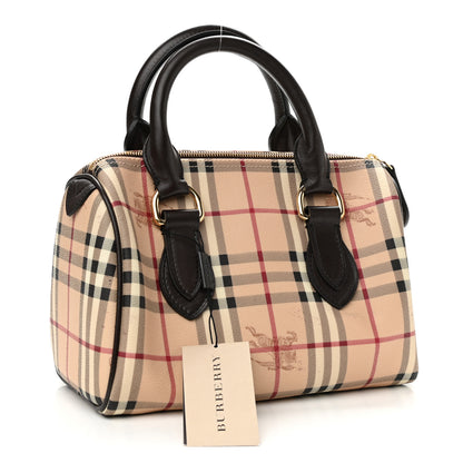 Burberry Haymarket Check Small Chester Bowling Bag Chocolate 3 of 13
