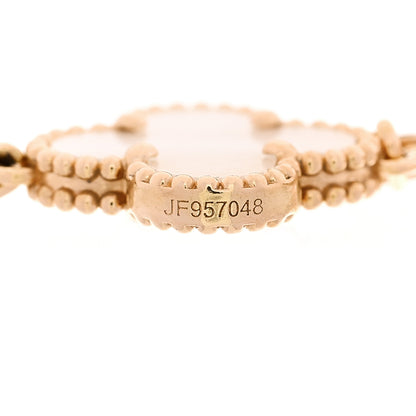 Van Cleef & Arpels 18K Yellow Gold Mother of Pearl 5 Motifs Vintage Alhambra Bracelet 4 of 4