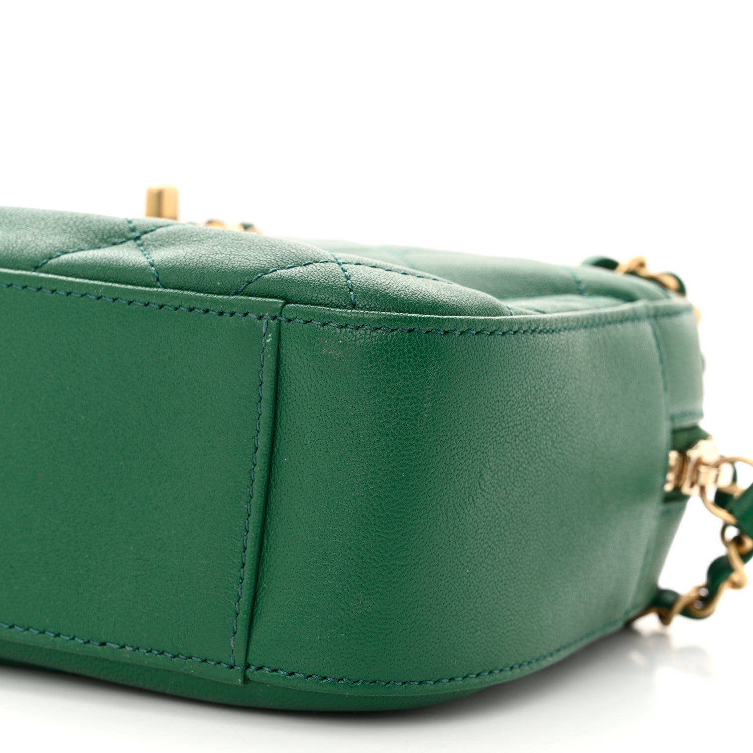 Chanel Goatskin Quilted Chanel 19 Camera Case Green 10 of 10
