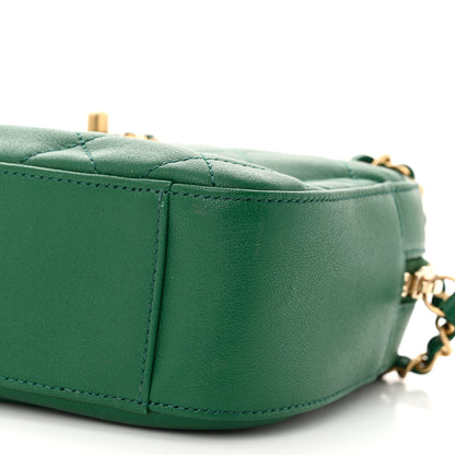 Chanel Goatskin Quilted Chanel 19 Camera Case Green 10 of 10