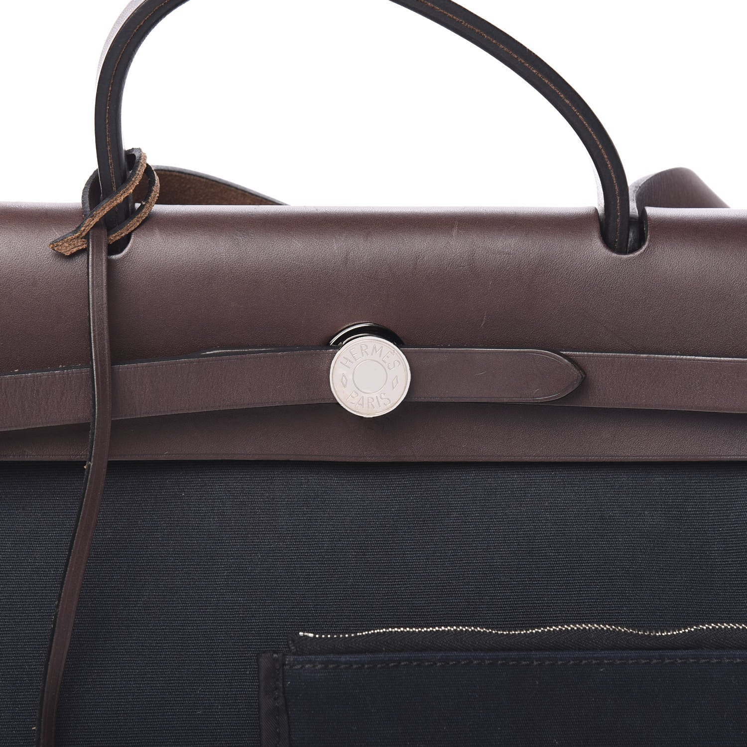 Hermes Toile Vache Hunter Herbag Zip PM 31 Bleu Marine Ebene 9 of 9