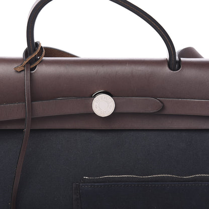 Hermes Toile Vache Hunter Herbag Zip PM 31 Bleu Marine Ebene 9 of 9