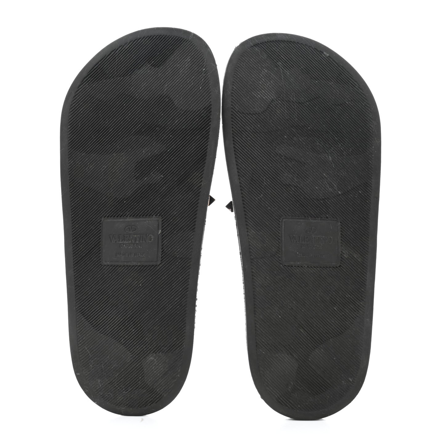 Rubber Rockstud Slide Sandals 37 Black