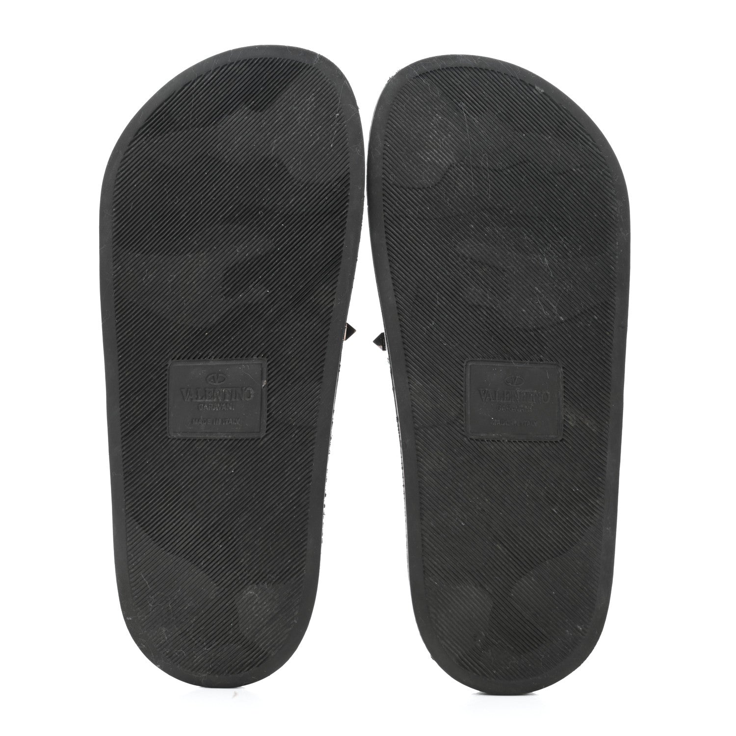 Valentino Garavani Rubber Rockstud Slide Sandals 37 Black 5 of 8