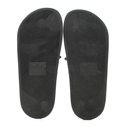 Valentino Garavani Rubber Rockstud Slide Sandals 37 Black 5 of 8