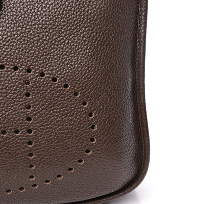 Hermes Taurillon Clemence Evelyne III PM Chocolate 11 of 16
