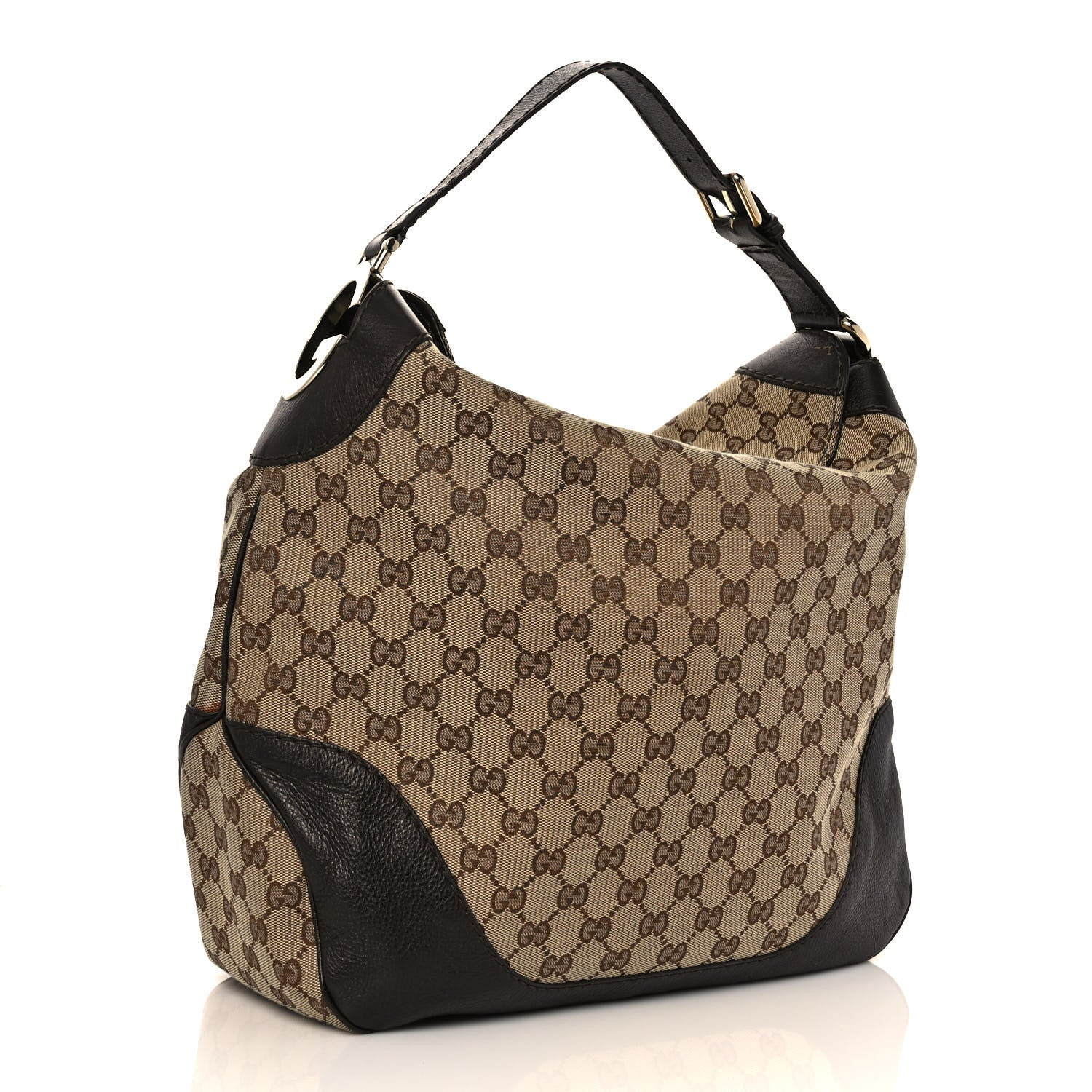 Gucci Monogram Medium Charlotte Hobo Brown 3 of 9