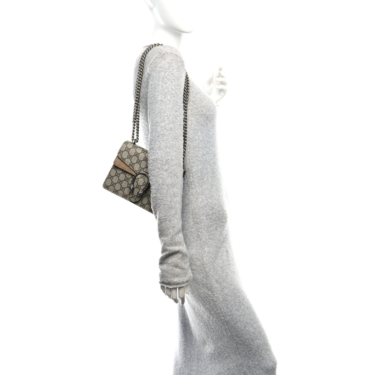GG Supreme Monogram Mini Dionysus Shoulder Bag Taupe
