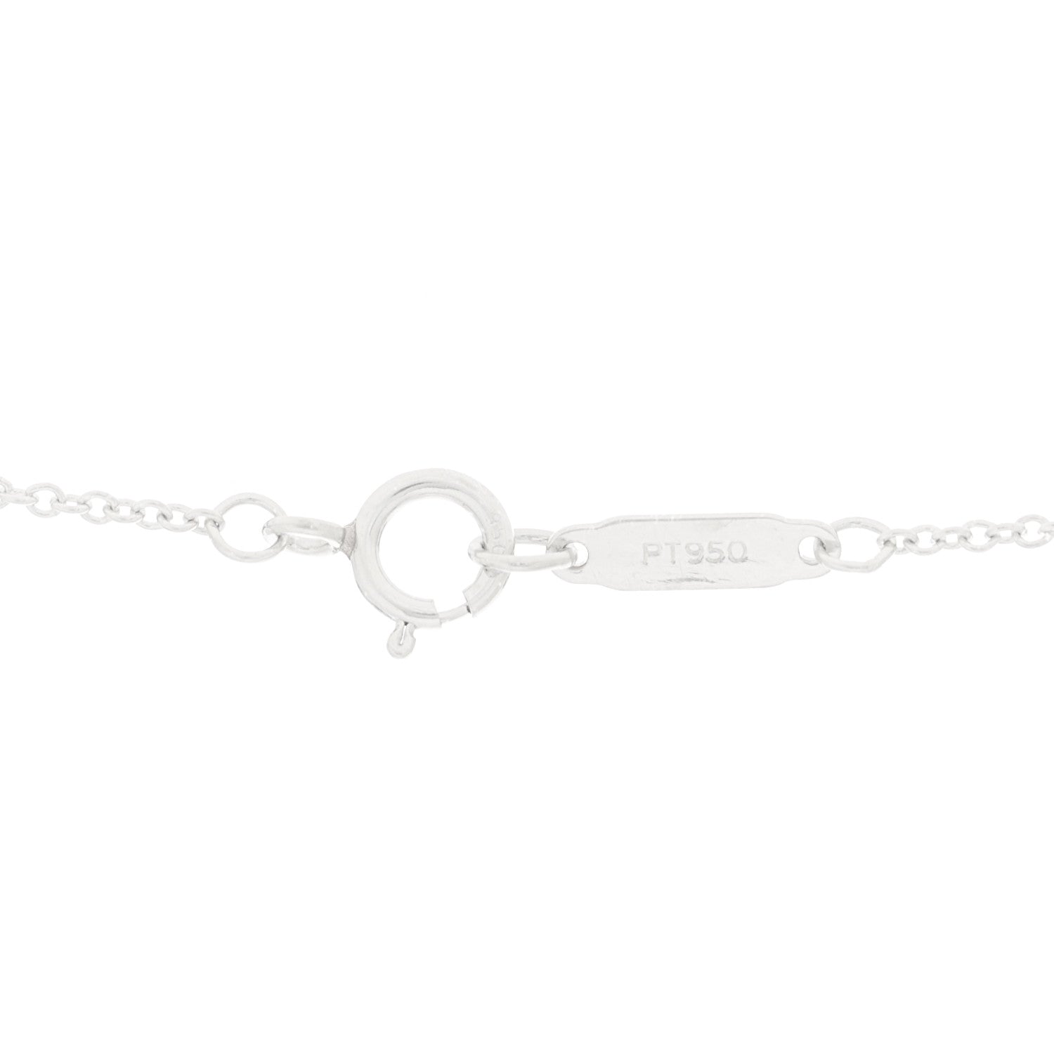 Tiffany Platinum Diamond Small Open Circle Pendant Necklace 4 of 6