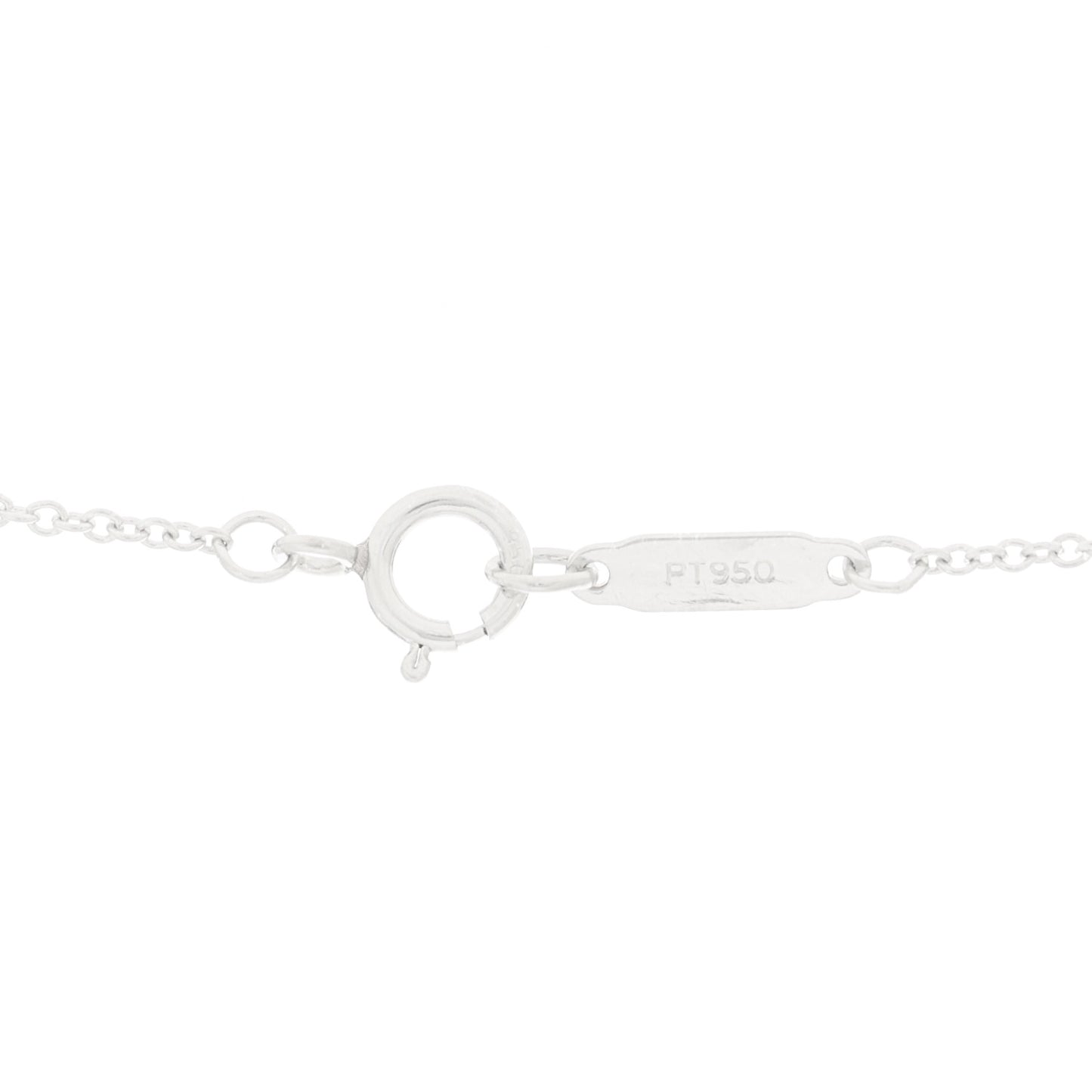 Platinum Diamond Small Open Circle Pendant Necklace