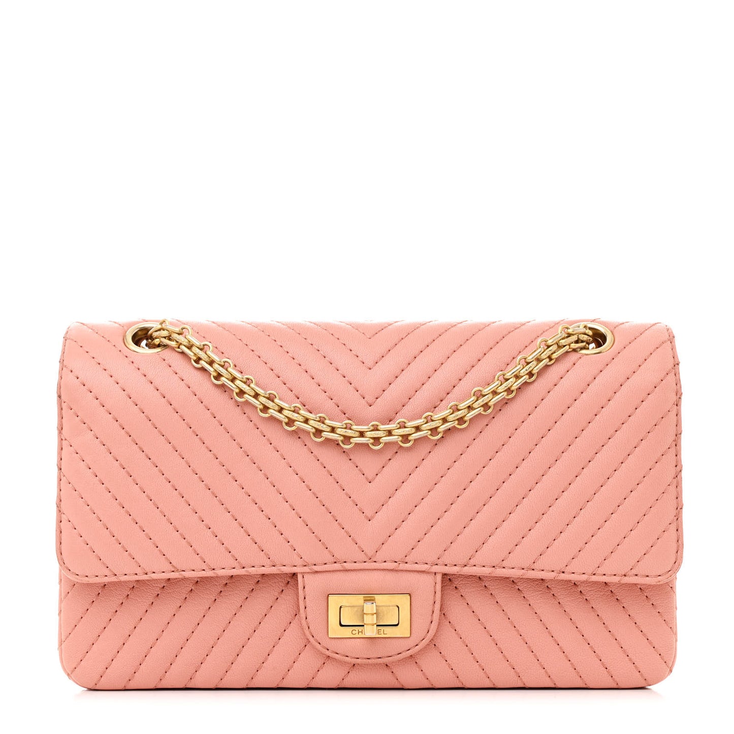 Sheepskin Chevron Quilted 2.55 Reissue 225 Flap Light Pink