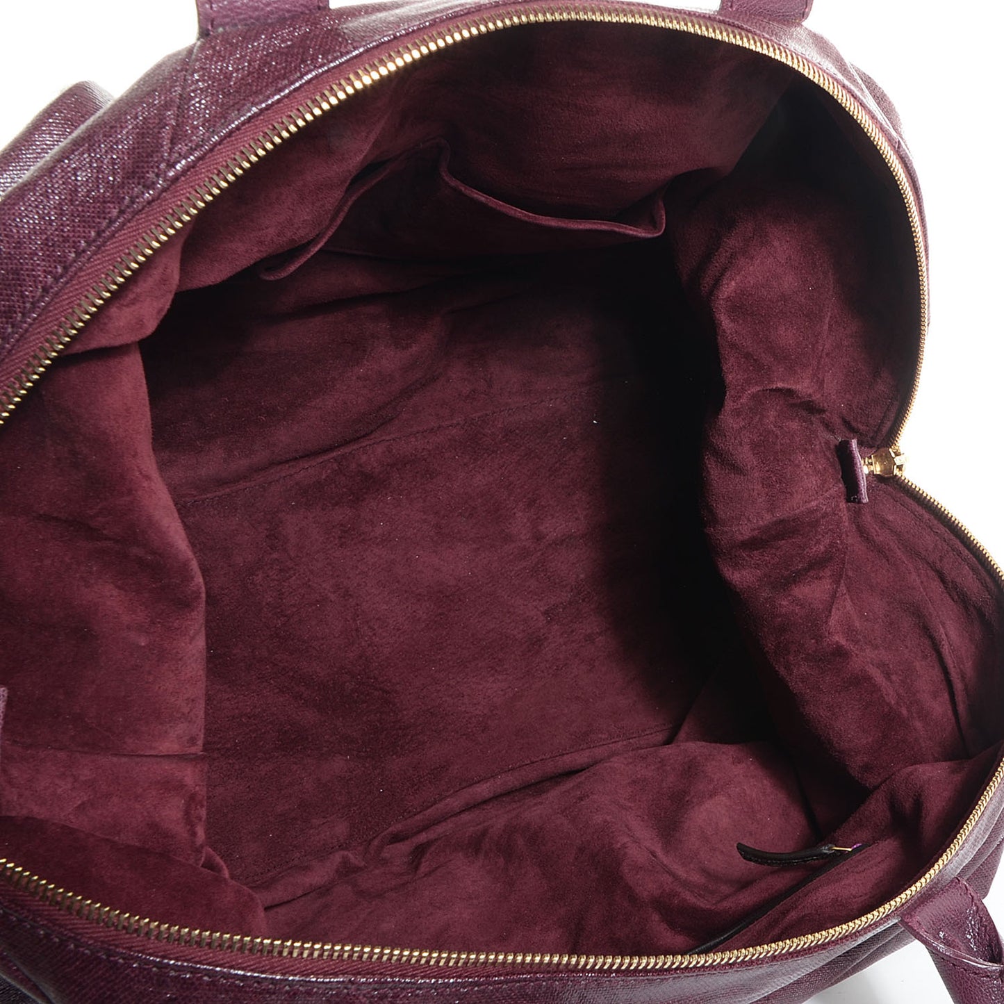 Coated Linen Medium Easy Sac Burgundy