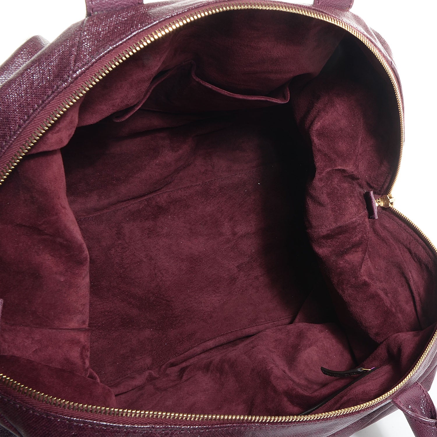 Saint Laurent Coated Linen Medium Easy Sac Burgundy 5 of 8