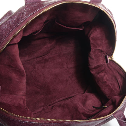 Saint Laurent Coated Linen Medium Easy Sac Burgundy 5 of 8