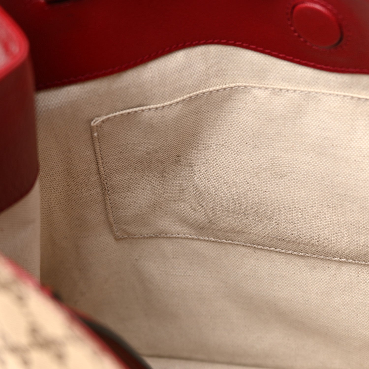 Gucci Monogram New Sakai Calfskin Lux Horsebit 1955 Tote Bag Beige Ebony New Cherry Red 13 of 13