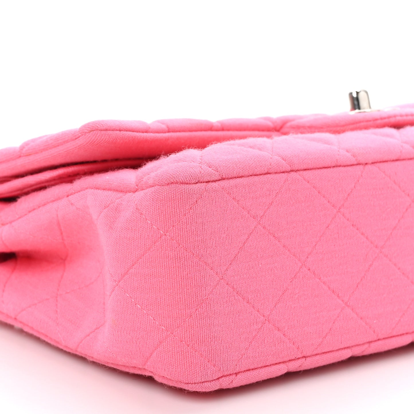 Jersey Quilted Medium Double Flap Dark Pink