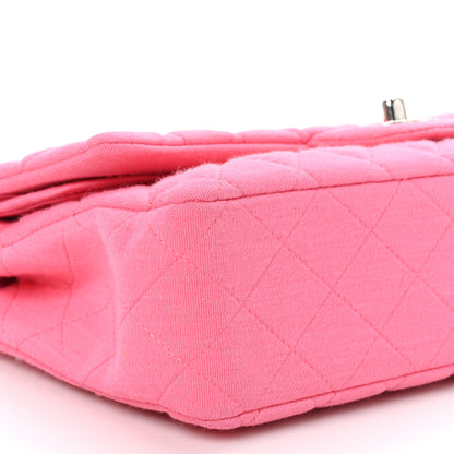 Chanel Jersey Quilted Medium Double Flap Dark Pink 9 of 10