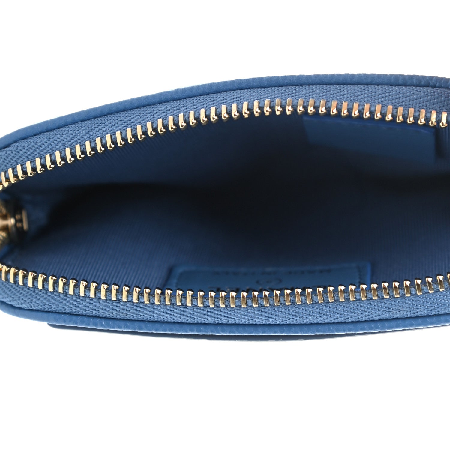 Chanel Caviar Quilted Zip Card Holder Wallet Blue 5 of 7