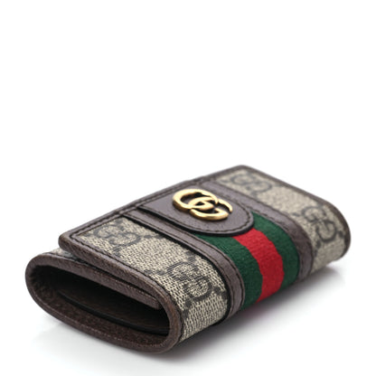 Gucci GG Supreme Monogram Web Ophidia 6 Key Holder Case Beige New Acero 4 of 7