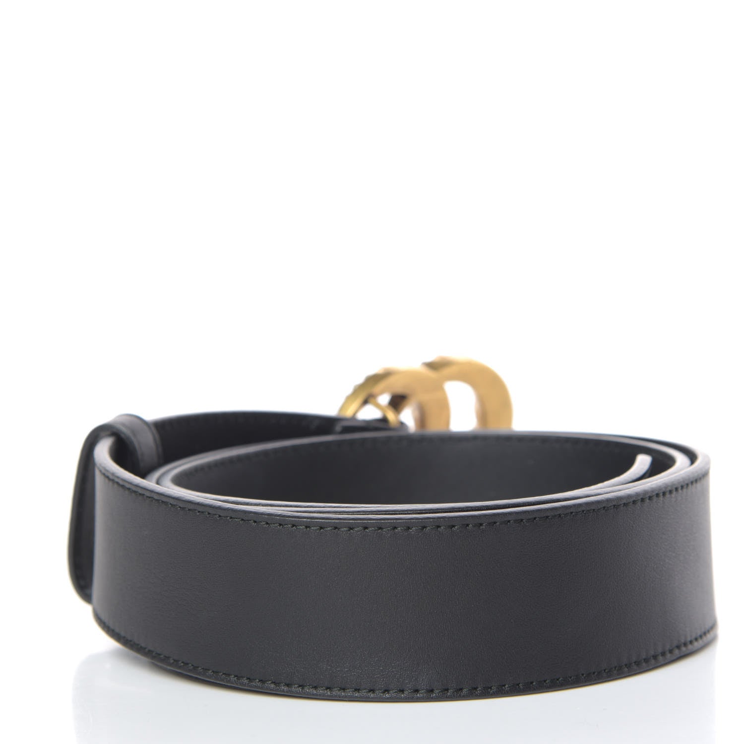 Gucci Moon Calfskin Pearl Double G 40mm Belt 95 38 Black Cream 3 of 6