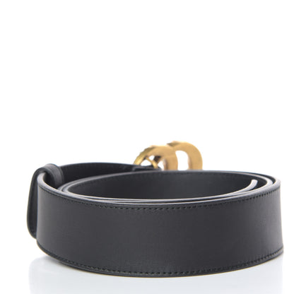 Gucci Moon Calfskin Pearl Double G 40mm Belt 95 38 Black Cream 3 of 6