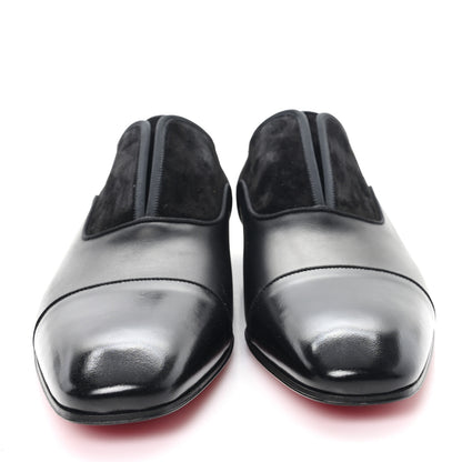 Christian Louboutin Calfskin Veau Velours Mens Alpha Male Flat 42.5 Black 3 of 9