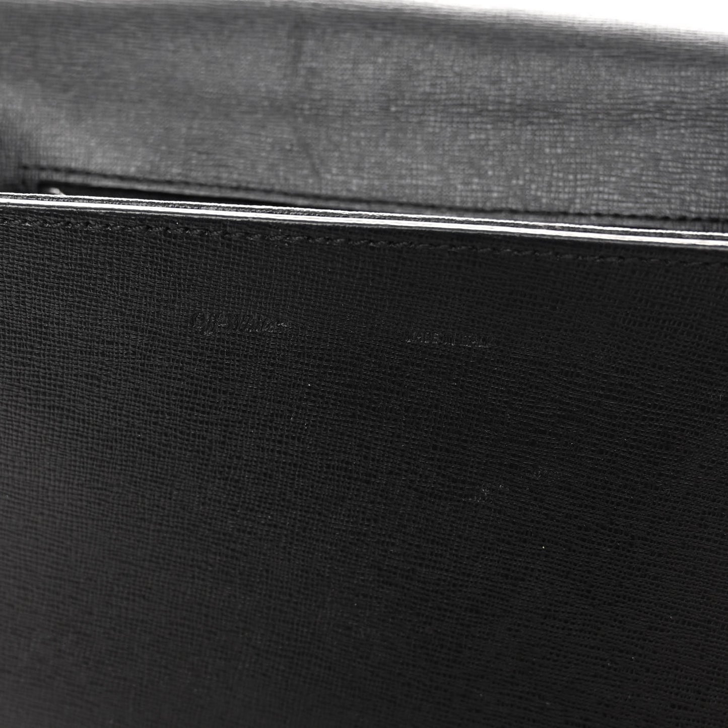 Calfskin Diag Flap Bag Black White