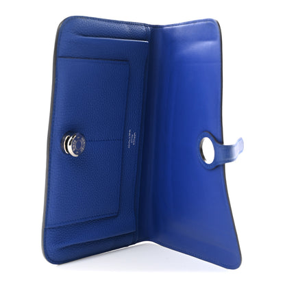 Hermes Togo Dogon Duo Wallet Bleu Electrique 5 of 7