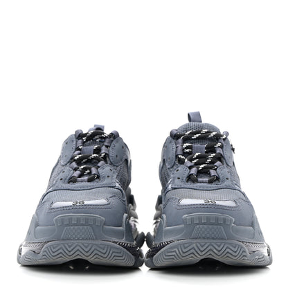 Balenciaga Fabric Mesh Clear Sole Womens Triple S Sneakers 36 Ombre Blue 2 of 8