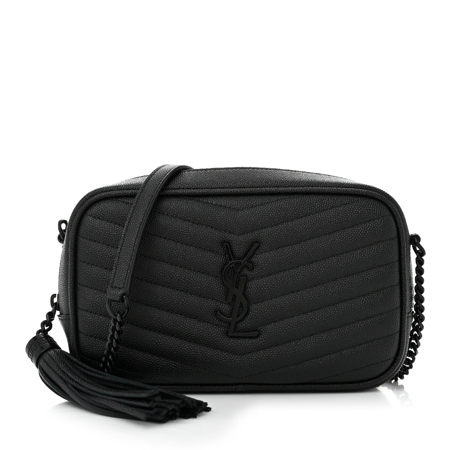 Grain De Poudre Matelasse Monochrome Monogram Mini Lou Camera Bag Black
