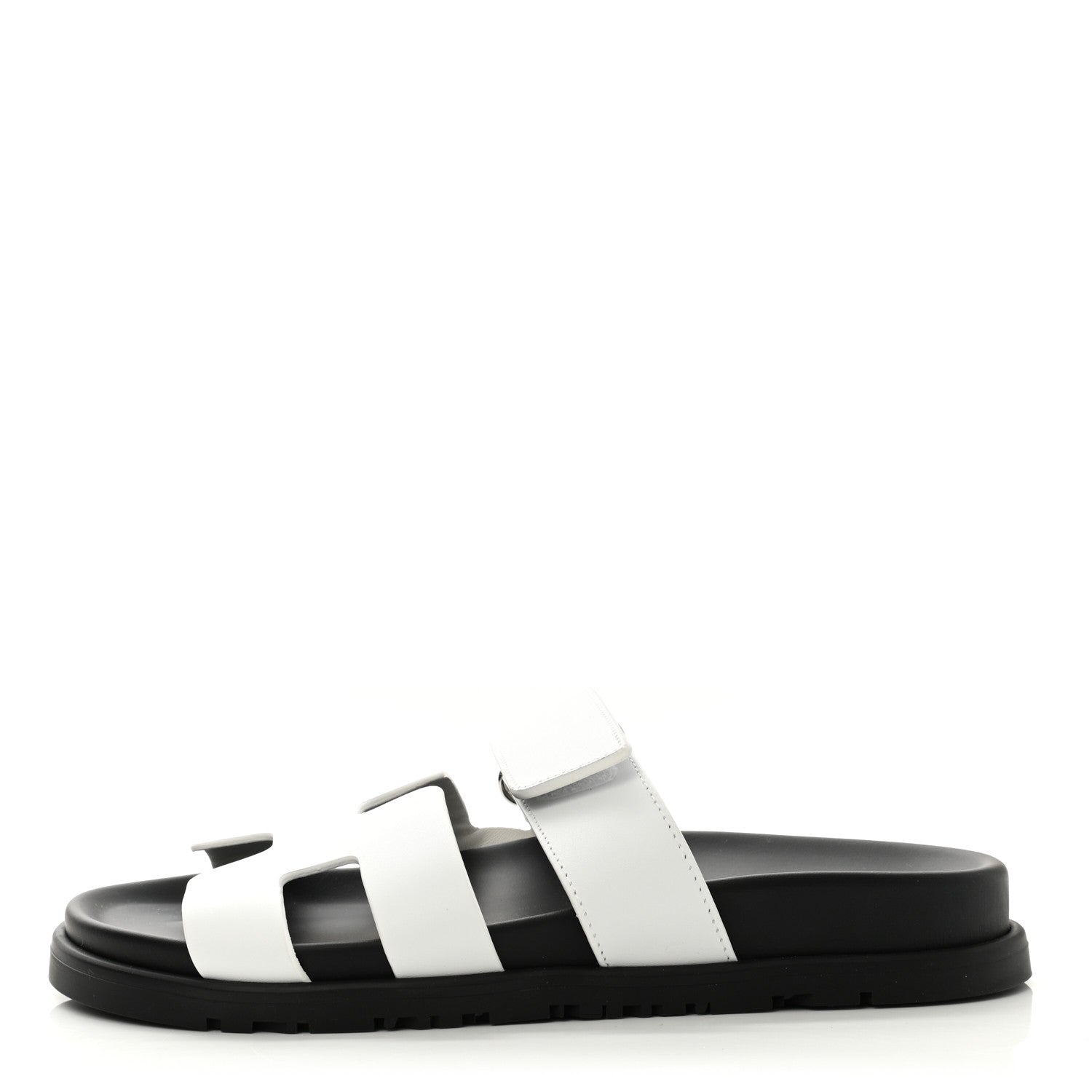 Hermes Calfskin Womens Chypre Sandals 35 White 1 of 8