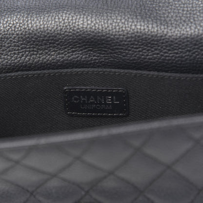 Chanel Grained Calfskin Quilted 2.55 Reissue Flap Belt Bag Clutch Black 7 of 13