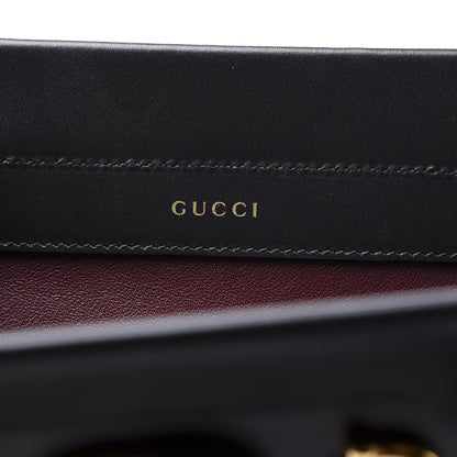 Gucci Smooth Calfskin Diagonal Striped Medium Zumi Top Handle Bag Black Beige 5 of 12