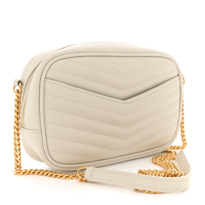 Saint Laurent Grain De Poudre Matelasse Monogram Mini Lou Camera Bag Crema Soft 3 of 12