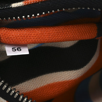 Prada Canvas Baiadera Stripe Wristlet Pouch Arancio 7 of 11