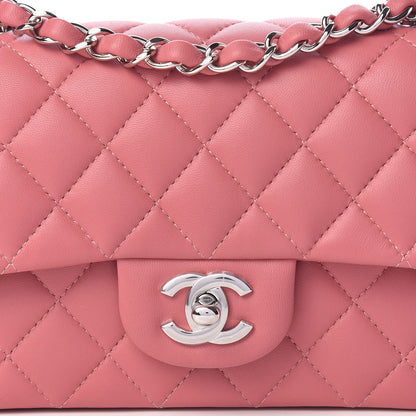 Chanel Lambskin Quilted Mini Rectangular Flap Pink 8 of 11