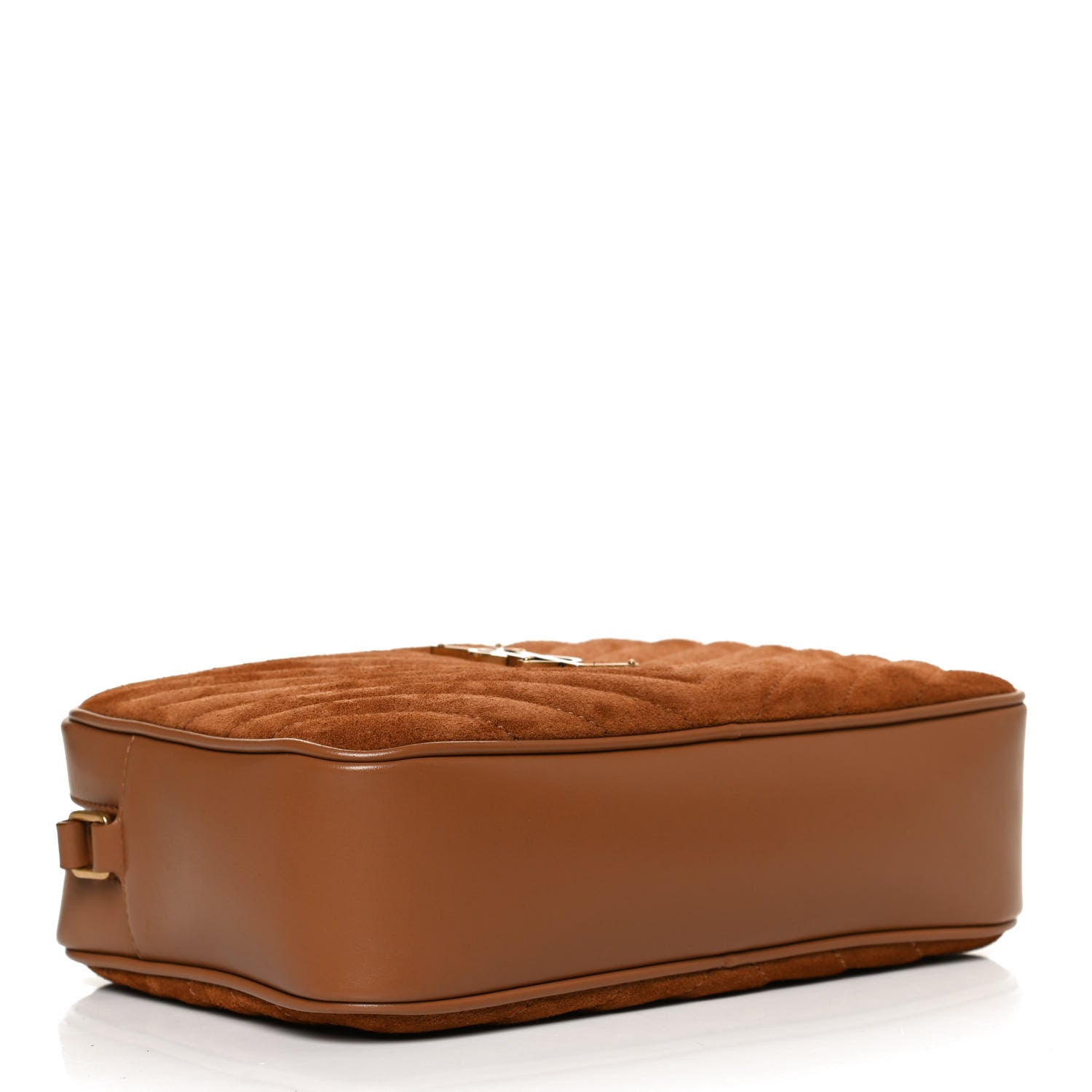 Saint Laurent Suede Matelasse Monogram Lou Camera Bag Cinnamon 4 of 10