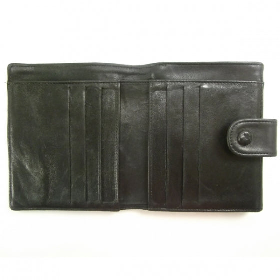Lambskin Bi-Fold Wallet Black
