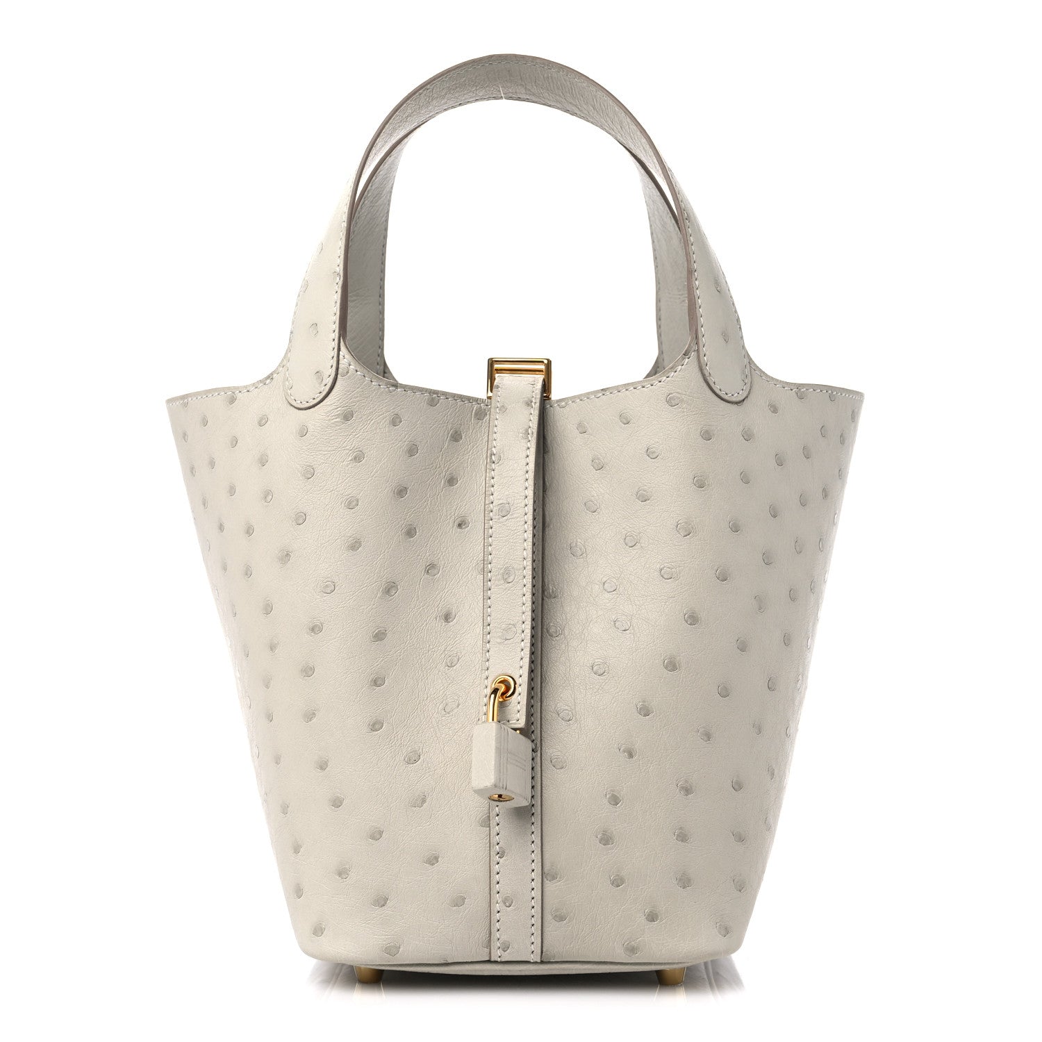 Hermes Ostrich Picotin Lock 18 Gris Perle 1 of 9