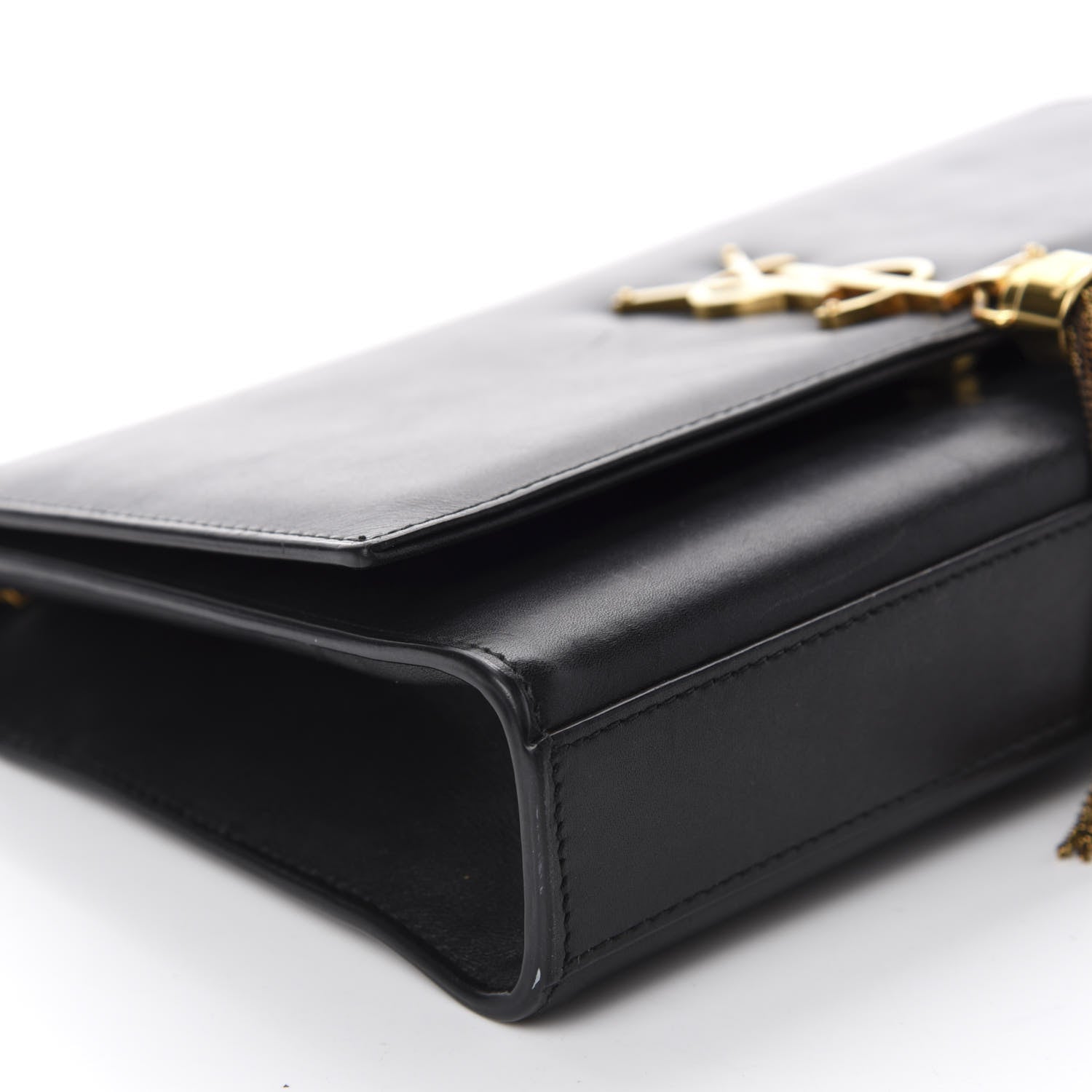 Saint Laurent Smooth Calfskin Medium Classic Monogram Kate Tassel Satchel Black 6 of 11