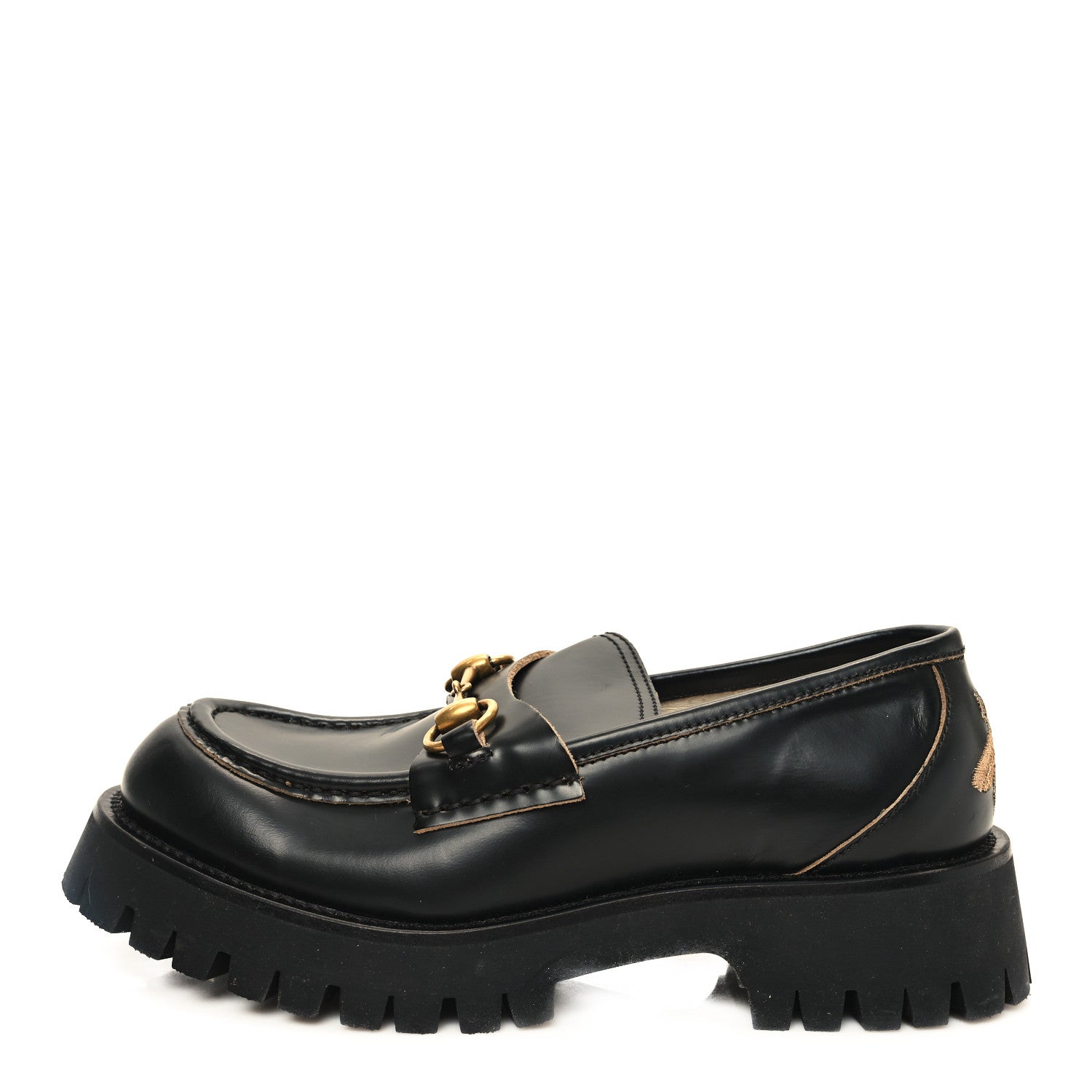 Gucci Cordovan Lux Womens Harald Horsebit 25mm Platform Loafers 36 38 Black 1 of 9