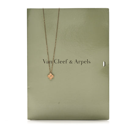 Van Cleef & Arpels 18K Rose Gold Sweet Alhambra Pendant Necklace 6 of 6