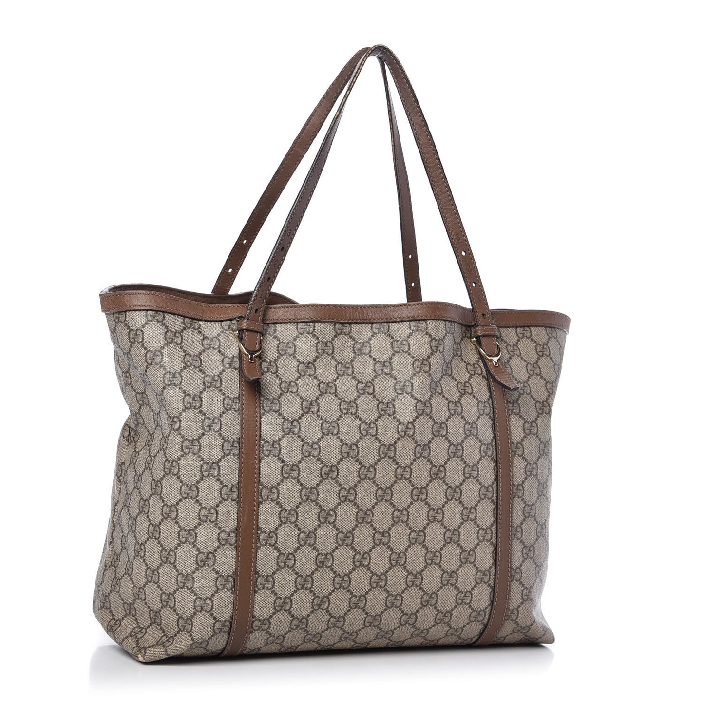GG Supreme Monogram Medium Nice Tote Brown